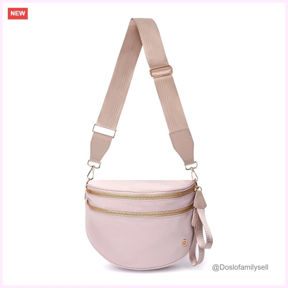 Nylon Crossbody Fanny Pack with Adjustable Strap, Multiple Compartments
